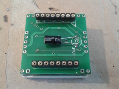 cuboid capacitor soldered
